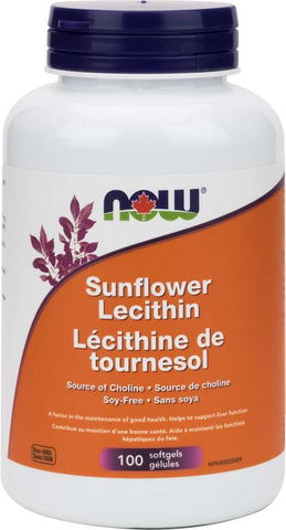 Now Foods Sunflower Lecithin 1,200mg (100 Softgels)