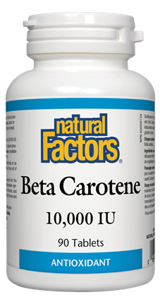 Natural Factors Beta Carotene 10,000 IU (90 Tablets)