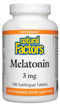 Natural Factors Melatonin 3 mg, Peppermint
