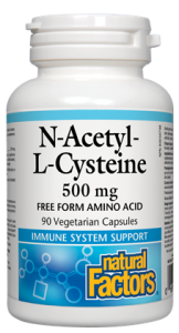 Natural Factors N-Acetyl-L-Cysteine 500mg (90 VegCaps)