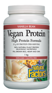 Natural Factors Vegan Protein High Protein Formula 1kg Powder