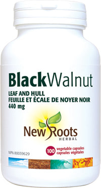 New Roots Herbal Black Walnut Leaf and Hull 440mg (100 Veg Caps)