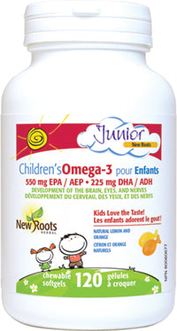 New Roots Herbal Children’s Omega-3 (120 Chewable Softgels)
