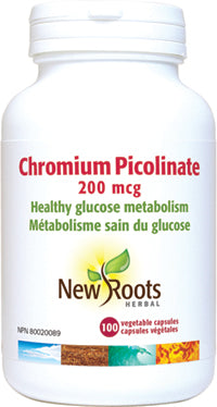 New Roots Herbal Chromium Picolinate 200mcg (100 Veg Caps)