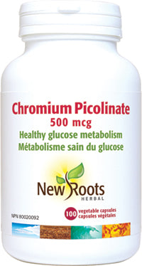 New Roots Herbal Chromium Picolinate 500mcg (100 Veg Caps)