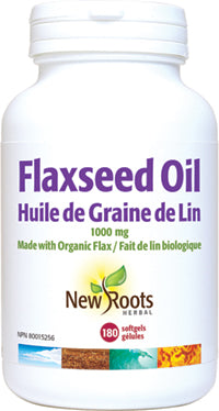 New Roots Herbal Flaxseed Oil 1000mg (180 Softgels)