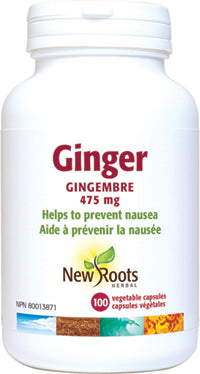 New Roots Herbal Ginger 475mg (100 Veg Caps)