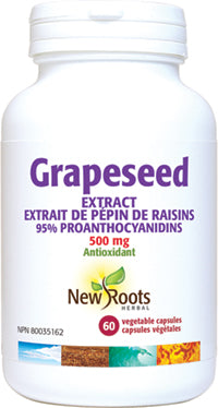 New Roots Herbal Grapeseed Extract 500mg (60 Veg Caps)