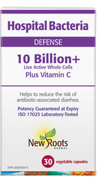 New Roots Herbal Hospital Bacteria Defense 10 Billion+ Vitamin C (30 Veg Caps)