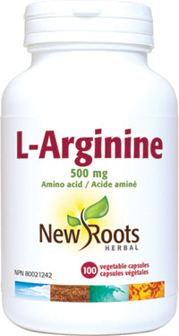 New Roots Herbal L-Arginine 500mg (100 Veg Caps)