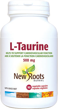 New Roots Herbal L-Taurine 500mg (90 Veg Caps)