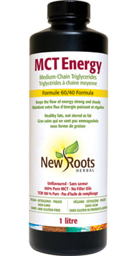 New Roots Herbal MCT Energy Liquid 1L- Expires January 2025
