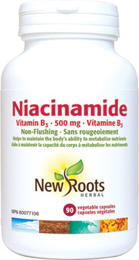 New Roots Herbal Niacinamide VitaminB3 500mg (90 Veg Caps)