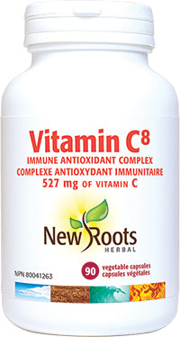 New Roots Herbal Vitamin C8 527mg Immune Antioxidant Complex, 90 VegCaps - Expires September 2025
