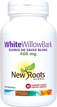 New Roots Herbal White Willow Bark 400mg (50 Veg Caps)