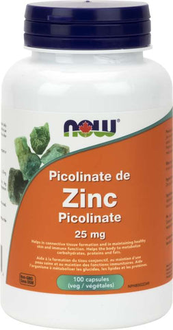 NOW Foods Zinc Picolinate 25mg (100 VegCaps)