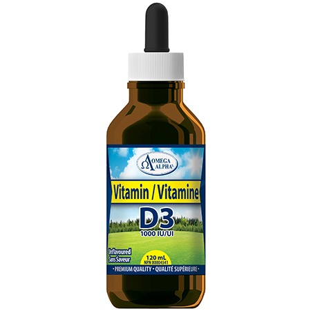 Omega Alpha Vitamin D3 1000IU Unflavoured (120ml)