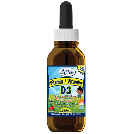 Omega Alpha Vitamin D3 500IU Concentrated for Kids 30ml