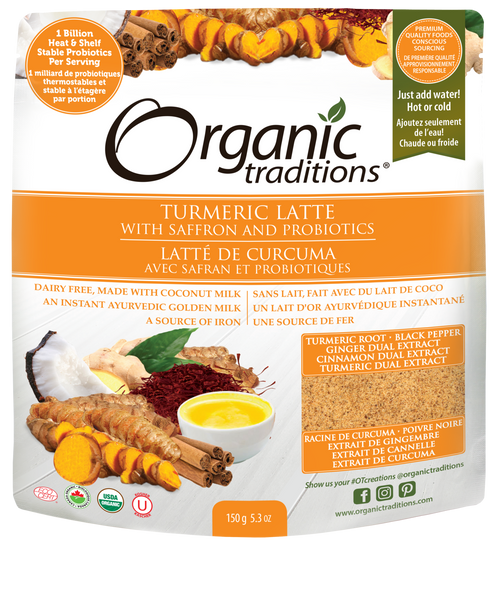 Organic Traditions Turmeric Latte with Probiotics (150g)