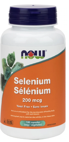 NOW Foods Selenium 200mcg (180 Yeast-Free VegCaps)