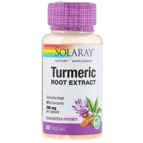 Solaray Turmeric Root Extract 300 mg (60 VegCaps)