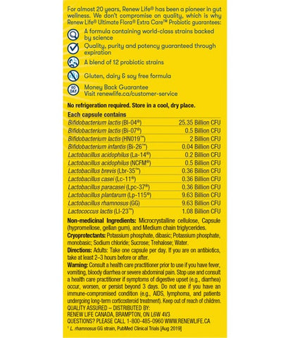 RenewLife Ultimate Flora® Extra Care Probiotic - 50 Billion Active Cultures