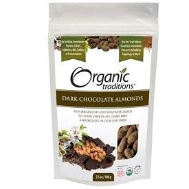 Organic Traditions Dark Chocolate Almonds 227g