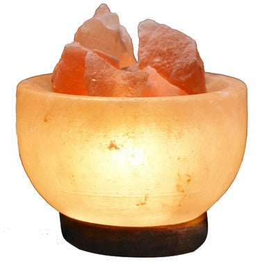 Sundhed Pure and Natural Himalayan Salt Bowl Lamp - Small