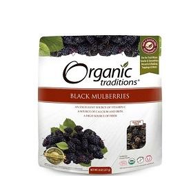 Organic Traditions Black Mulberries 227g
