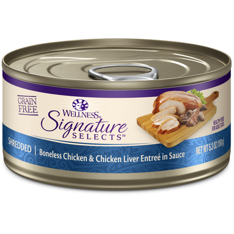 Wellness CORE® Signature Selects® Shredded Chicken & Chicken Liver Cat Wet Food