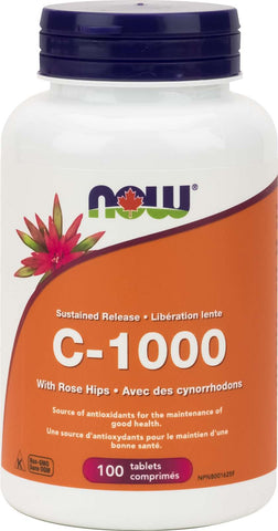 NOW Foods C-1000 w/ Rose Hips Sustained Release Tablets (100 Tablets)