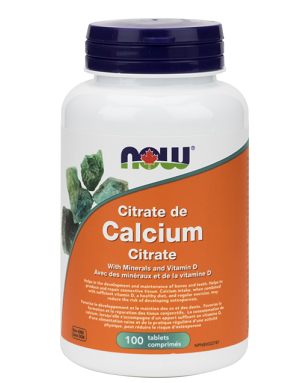 NOW Foods Calcium Citrate with Minerals & Vitamin D (100 Tablets)