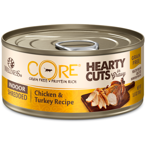 Wellness CORE® Hearty Cuts Indoor Chicken & Turkey - Cat Wet Food (5.5 oz)