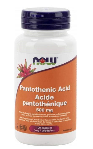 NOW Foods Pantothenic Acid 500mg (100 VegCaps)