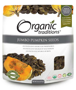 Organic Traditions Austrian Pumpkin Seeds, Jumbo 227g