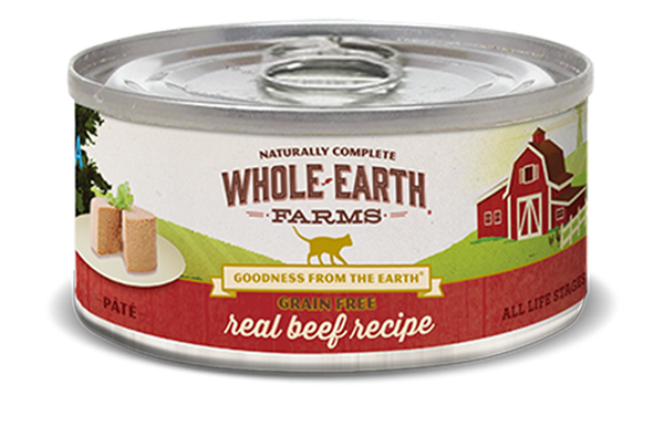 WHOLE EARTH FARMS GRAIN FREE RECIPE REAL BEEF RECIPE (PATE) - Cat Wet Food