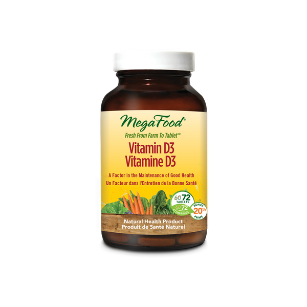 MegaFood Vitamin D-3 1000 IU (72 Tablets)